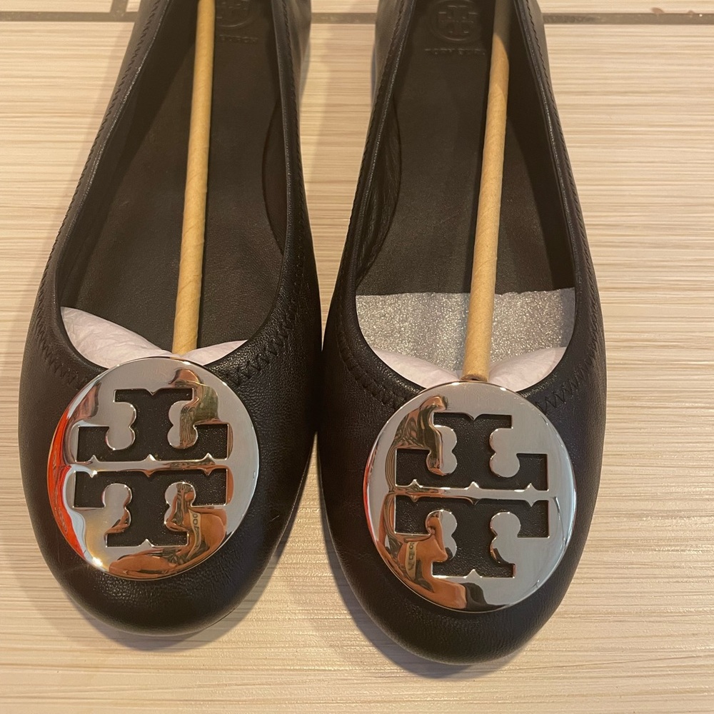 Tory Burch | Minnie Travel Ballet Flat, Leather, Black